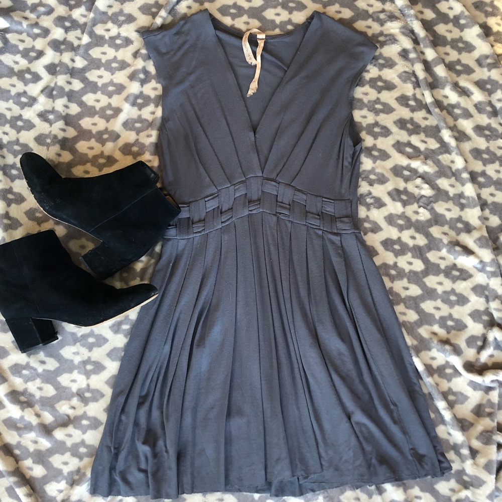 Bailey 44 Braided Waistline Pleated Dress